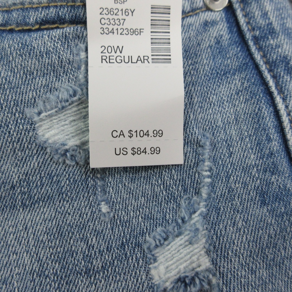 KanCan Jeans Womens 20W Blue Wide-Leg High Rise Distressed Stretch 41x32* NWT - Picture 7 of 16
